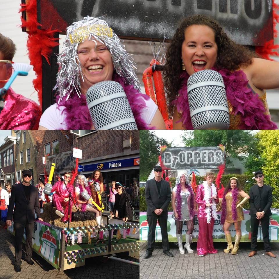 Het bestuur tijdens Heamiel Intocht 2016 als de B(T)oppers.